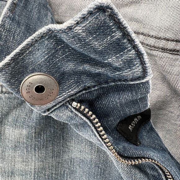 Hugo Boss Men's Stretch Jeans Gray Straight Leg Classic 5 Pocket Denim Sz 35x34 - Picture 8 of 8